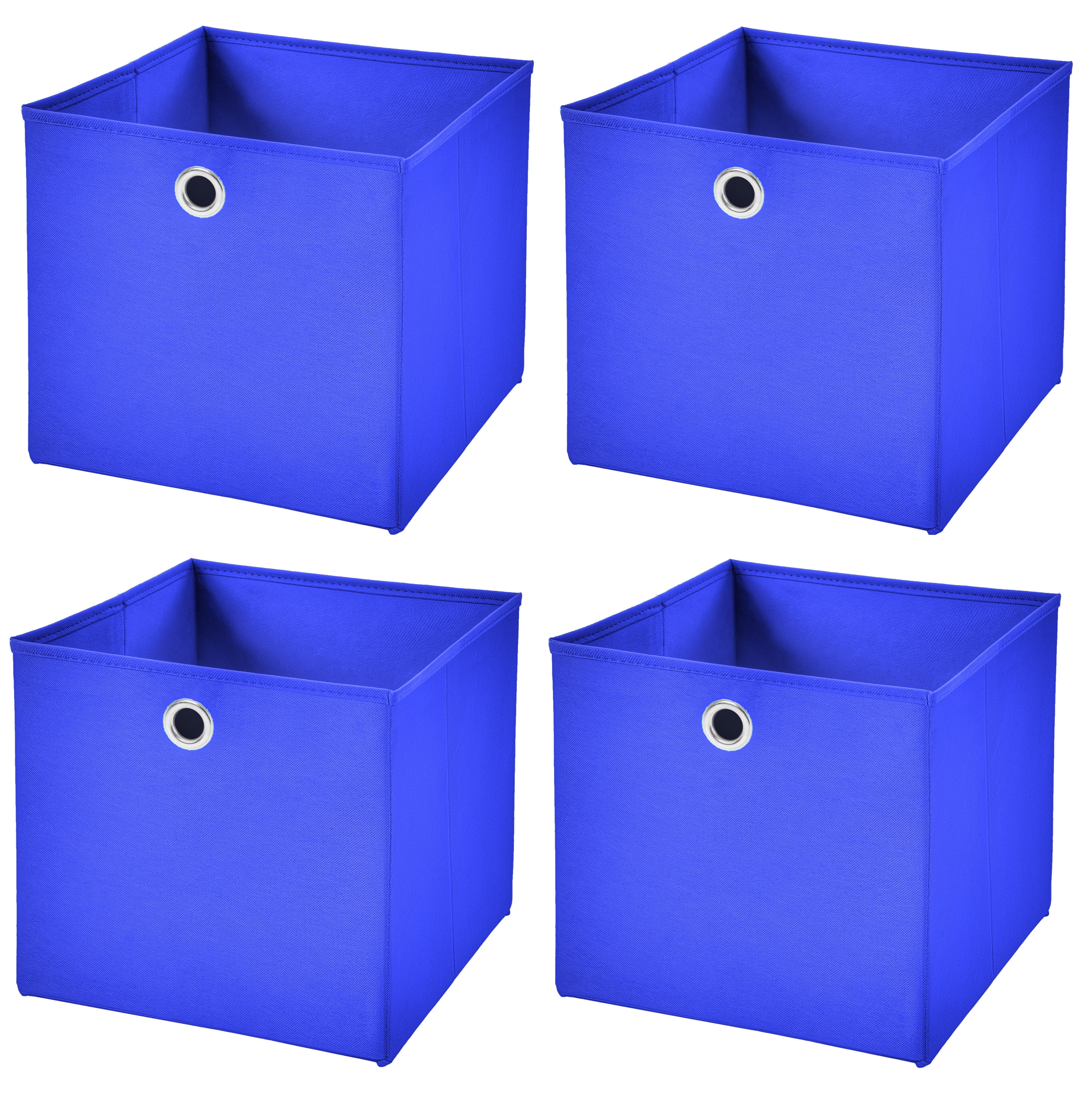 4 Stück Blau Faltbox 33 x 33 x 33 cm Aufbewahrungsbox faltbar