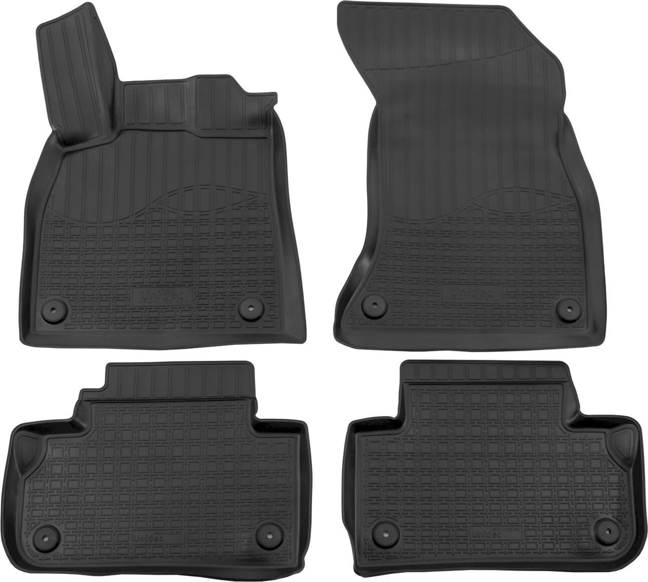 Tapis De Sol En Caoutchouc TPE Toutes Saisons Pour Peugeot 5008 Depuis 2017 - Bord Haut, Noir, Antidérapant Et Facile à Nettoyer