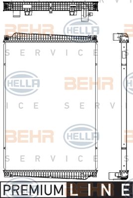 HELLA Kühler Motorkühlung für MAN TGL TGM 8MK 376 755-401
