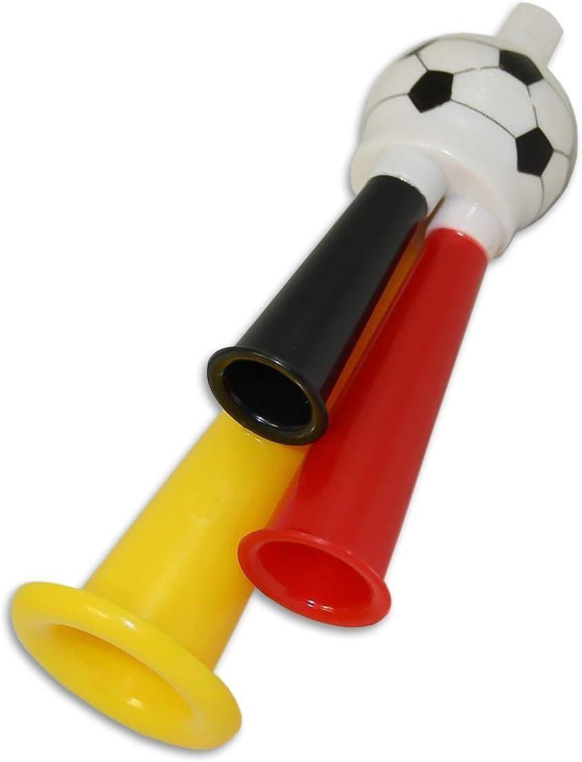 JUNG Fahne Dreifach Tröte Deutschland Fussball EM 2024 Fan Europameisterschaft (Fahne, Flagge, Fan Artikel, Mützen, Auto, Europameisterschaft) 5678