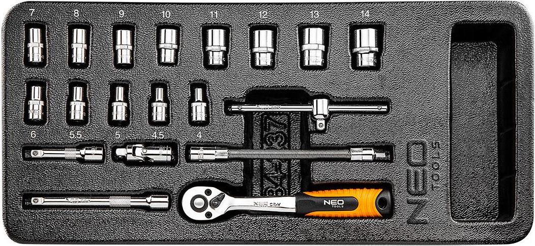 Neo Tools Neo Sockel Set 1/4 '4 bis 14mm 84-237