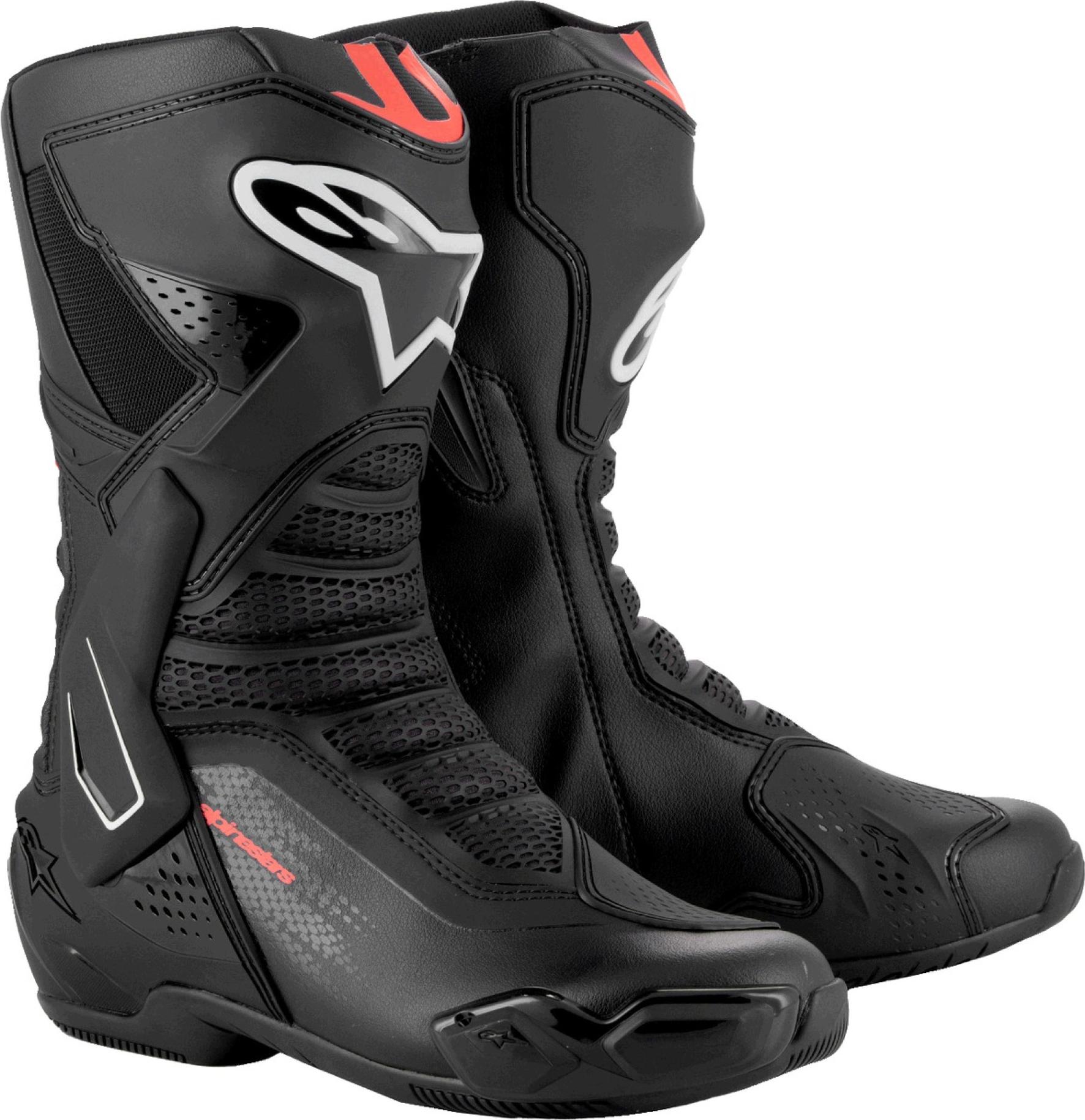 stiefel SMX-6 3, ALPINESTARS (schwarz/rot fluo, Größe 49) M133-51-49