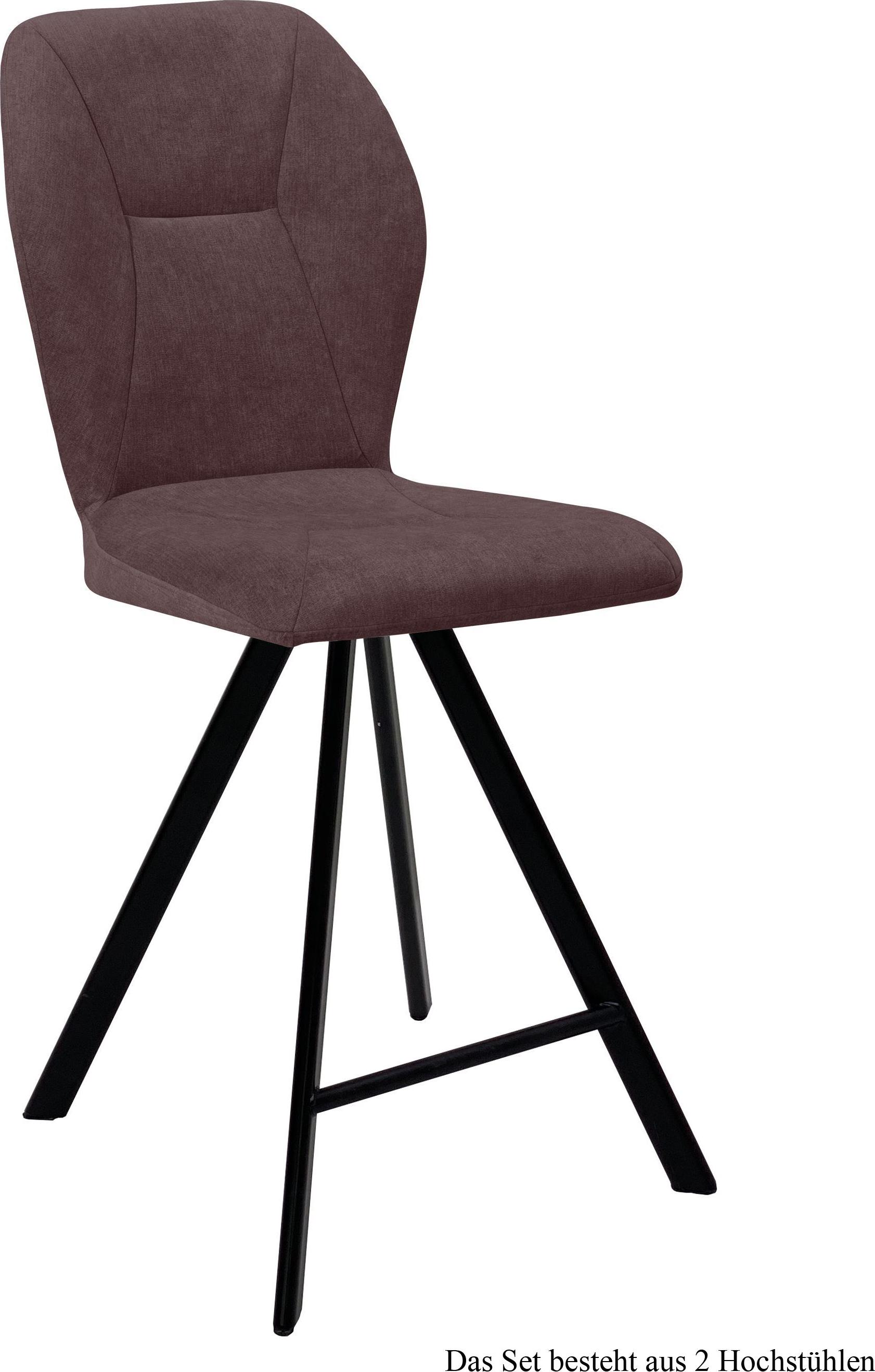 58 aufm Kessel Thekenstuhl (2er-Set) Denicha 51x109x60 Schwarz/Braun SW-112402-2-Macy 08 brown
