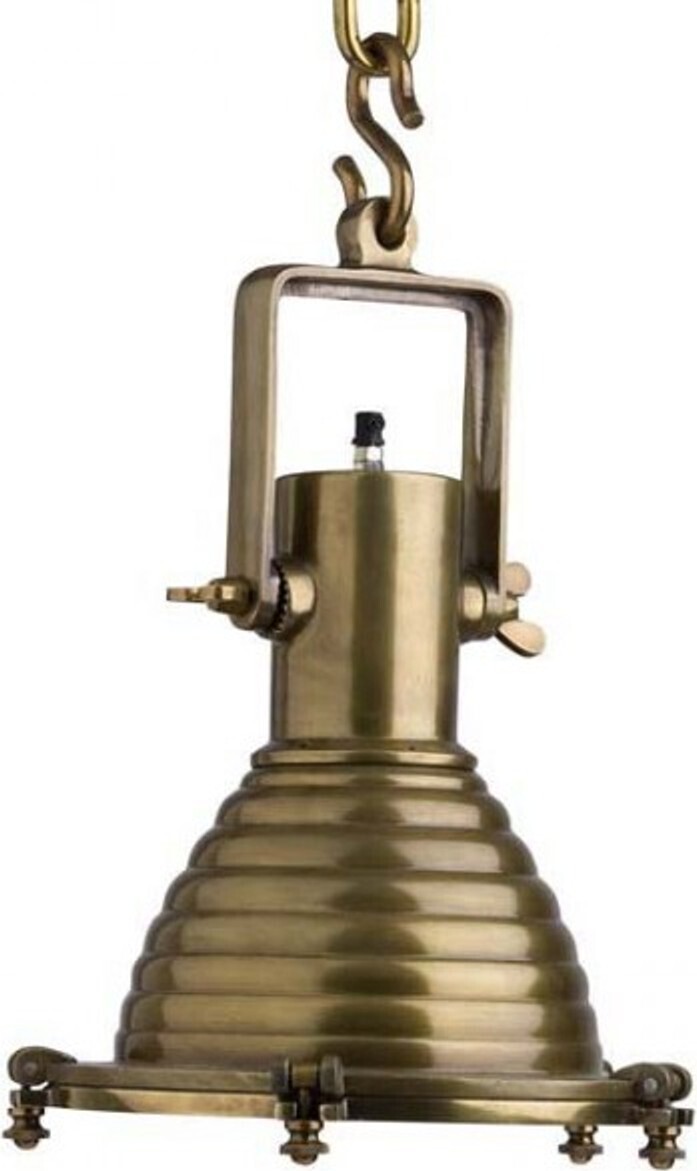 Casa Padrino Hängeleuchte Deckenleuchte Messing Industrial Design 35 x H 48 cm - Industrie Lampe Leuchte Industrieleuchte