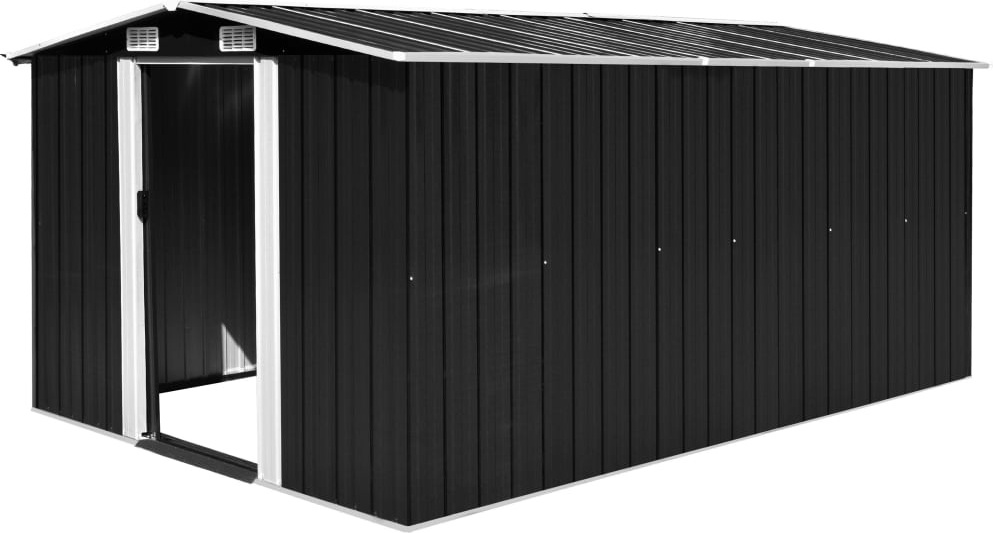 Záhradný prístrešok 257x392x181 cm kov antracit