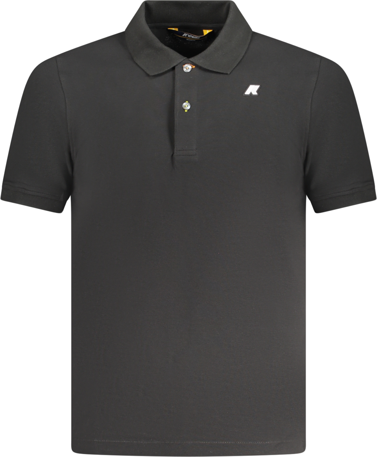 K-Way Herren Kurzarm-Polo in Schwarz mit 2 Knöpfen und Logoapplikation K1125CWVINNIEPIQUE_NEUSY