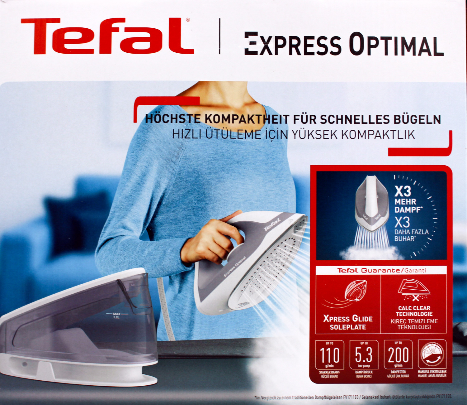 Tefal SV4111E0 Express Optimal Dampfbgelstation