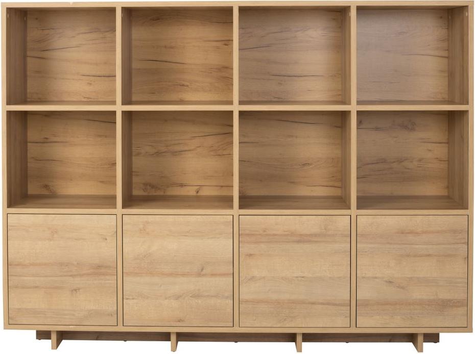 VENETI Kombinierte breite Kommode CHASKA – Riviera-Eiche 004-10-00076