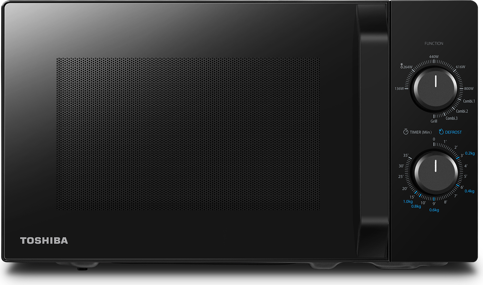 Toshiba MW2-MG20PF(BK)/GE Mikrovlnná rúra s funkciou Crispy Grill a kombinovanou rúrou, 5 úrovní výkonu, výkon grilu 1000 W, čierna