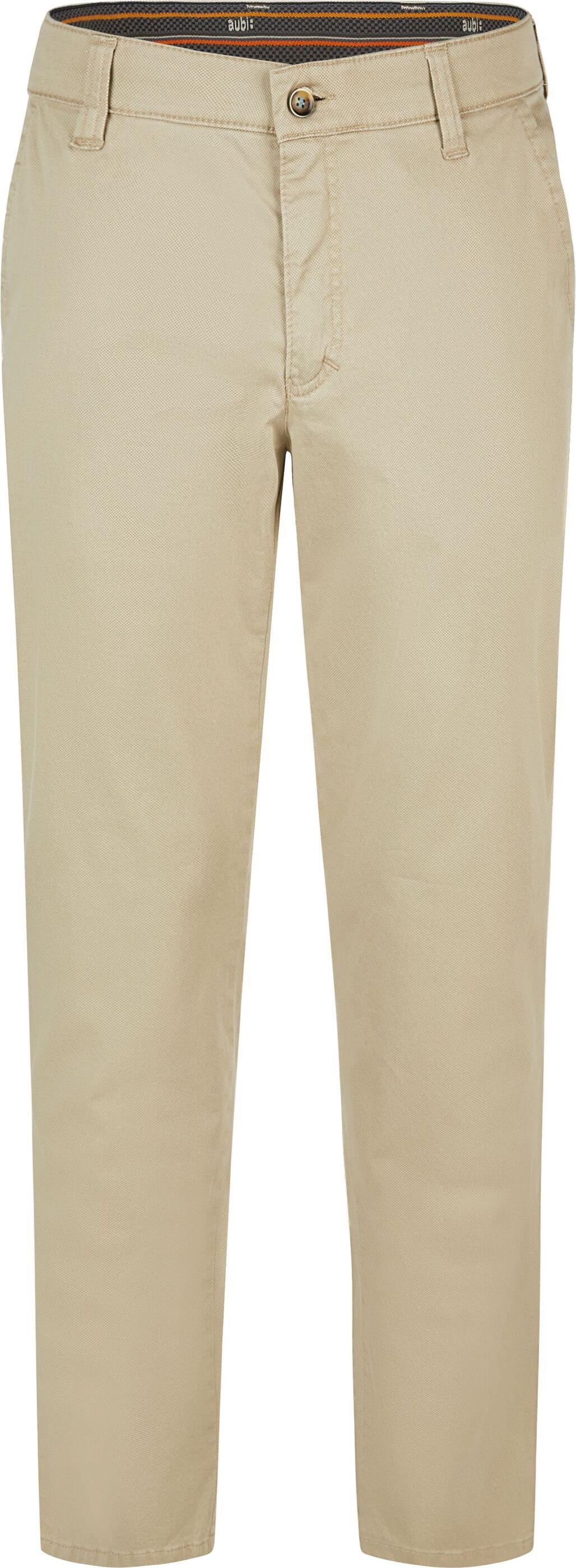 aubi: aubi Perfect Fit Herren Sommer Hose Baumwollhose Print High Flex Modell 526 beige Größe 32