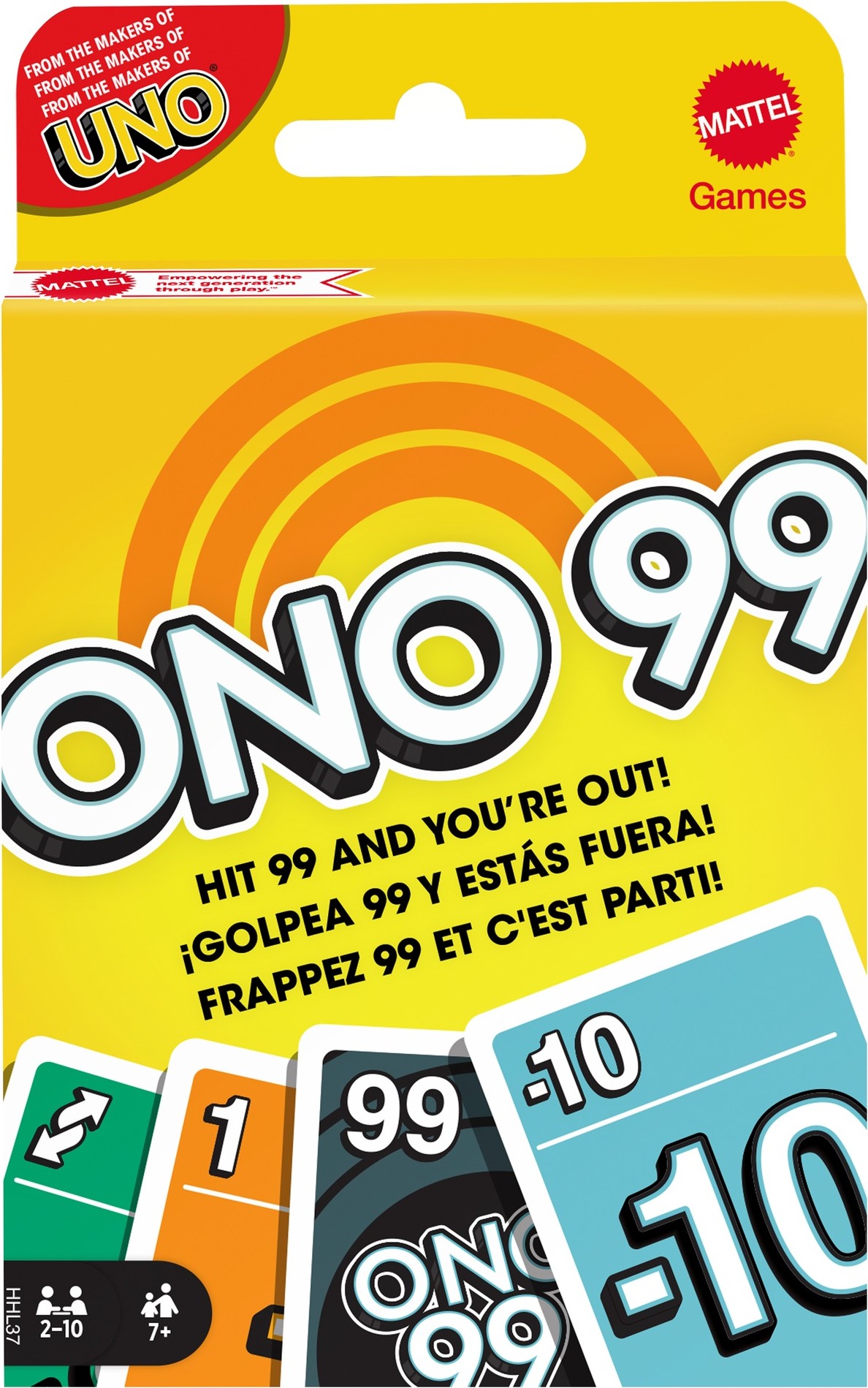 Mattel Games O'NO 99 Kartenspiel, Familienspiel, 7 Jahr(e), Familienspiel HHL37