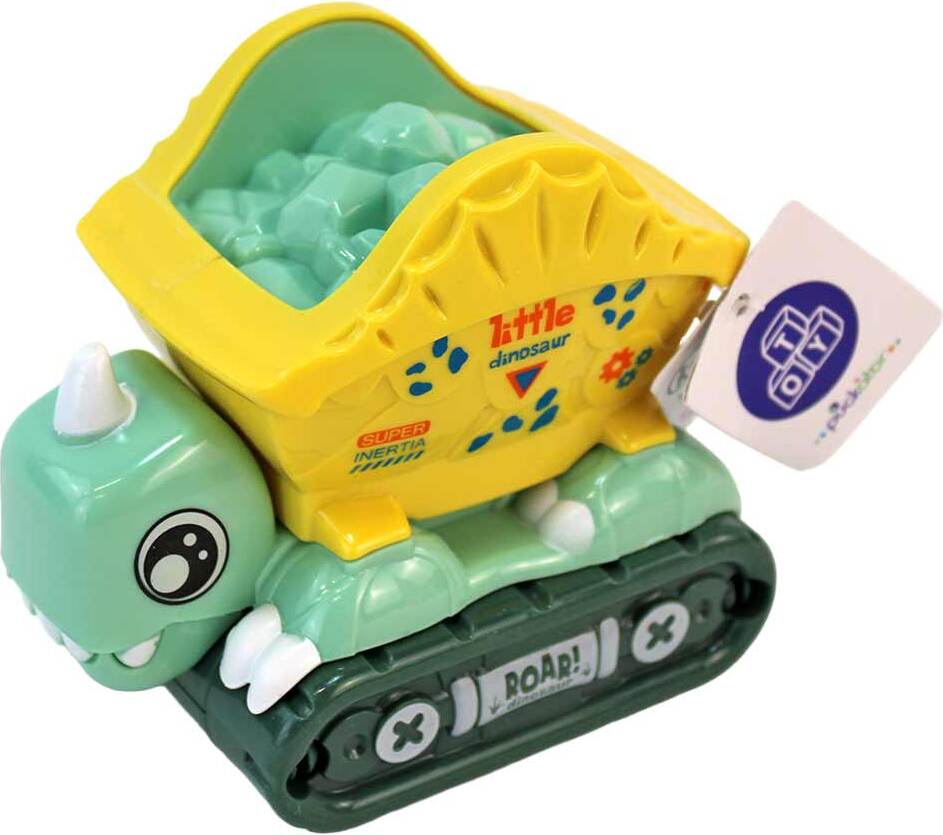 PUCKATOR Grünes Bauwagen Dino Spielzeug - ca. 10 cm