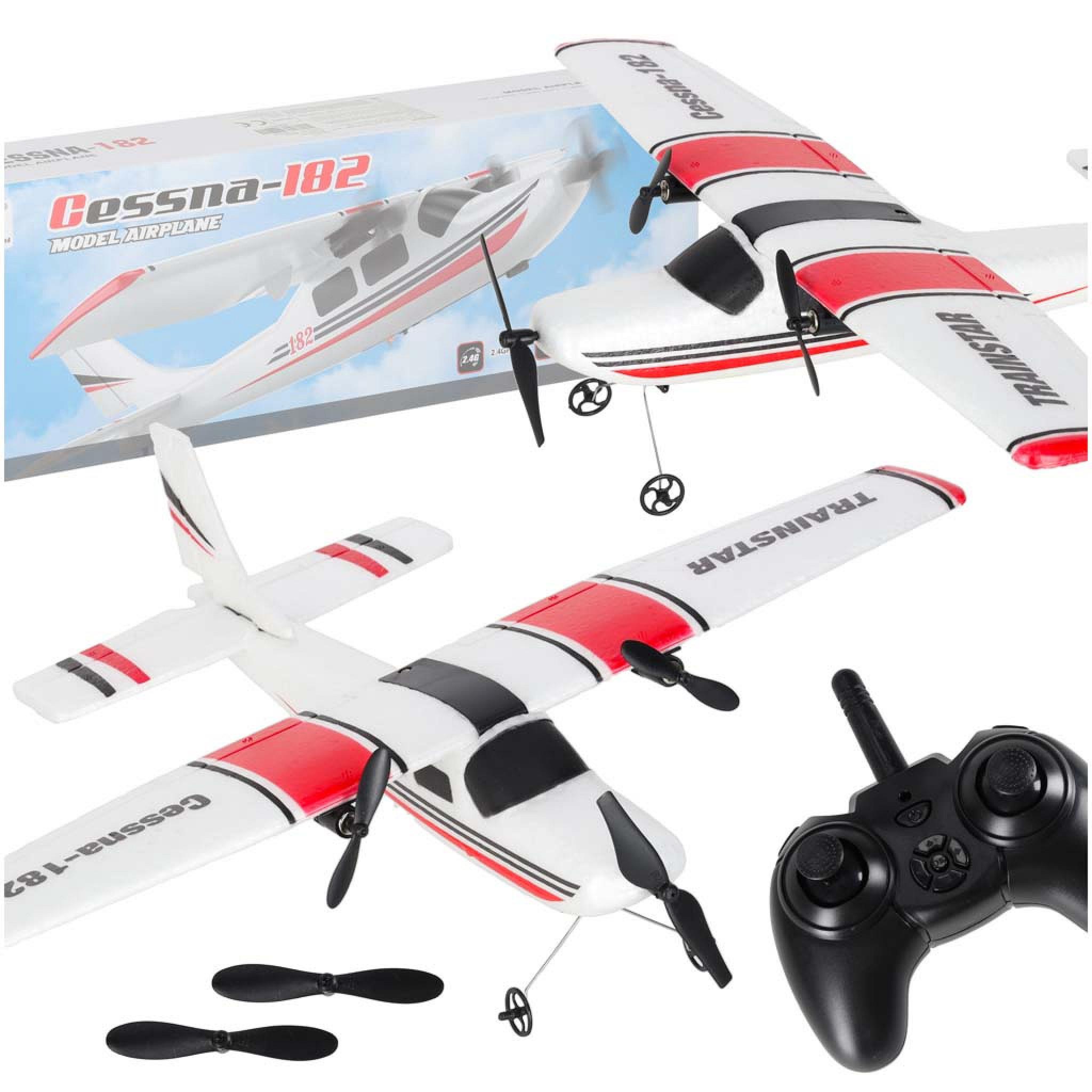 KIK KX2923 RC-Modellflugzeug Cessna-182, 2,4 GHz, weiß