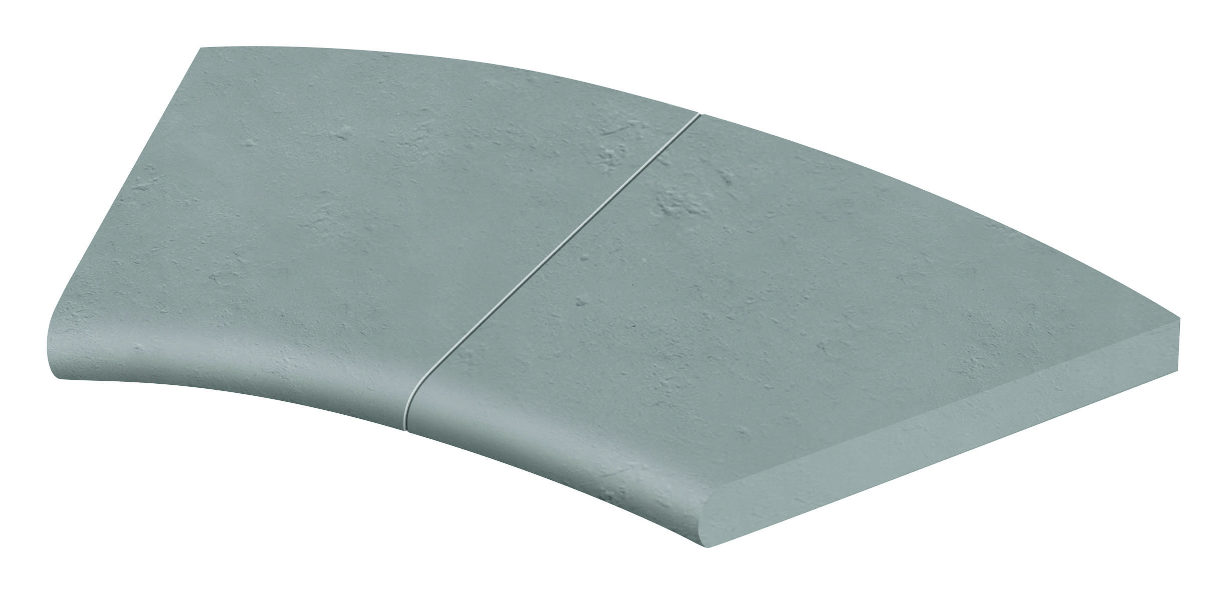 Weser Bauelemente-Werk GmbH WESERWABEN® Pool- / Beckenrandsteine - Solum Perlgrau Innenrundung R50 63,5 x 31 x 3,2 cm Flache Steine