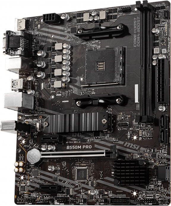 MSI A520M PRO, AMD, Socket AM4, 3rd Generation AMD Ryzen? 3, 3rd Generation AMD Ryzen 5, 3rd Generat 7D14-006R