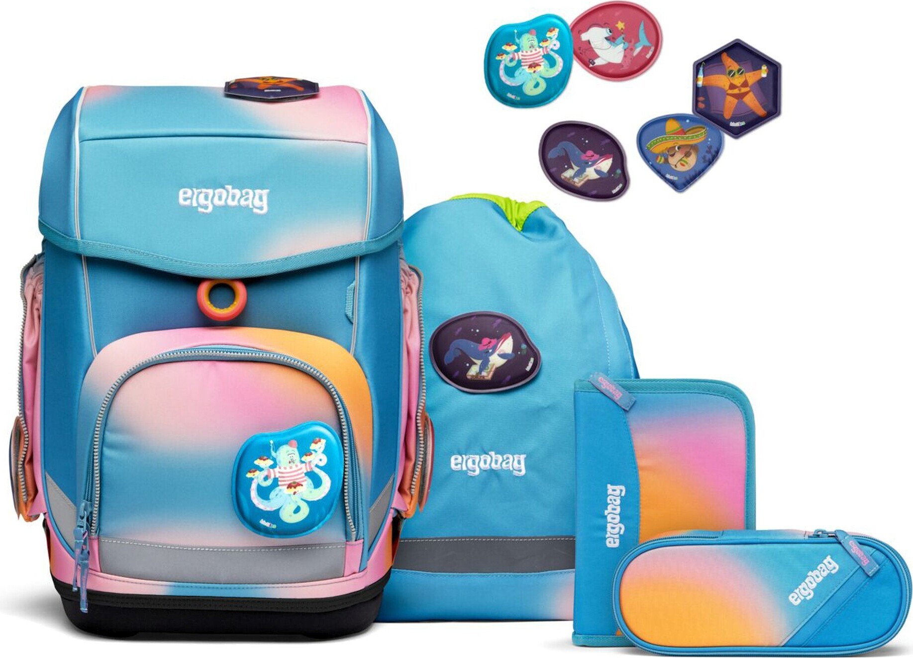 ergobag cubo 5-tlg.Schulranzen-Set UrlaubsfieBär 00680-90206-10 UrlaubsfieBär