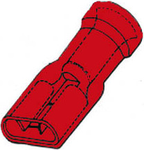 Velleman - FRMI - Isolierte Flachsteckhülse 6,4 mm Rot