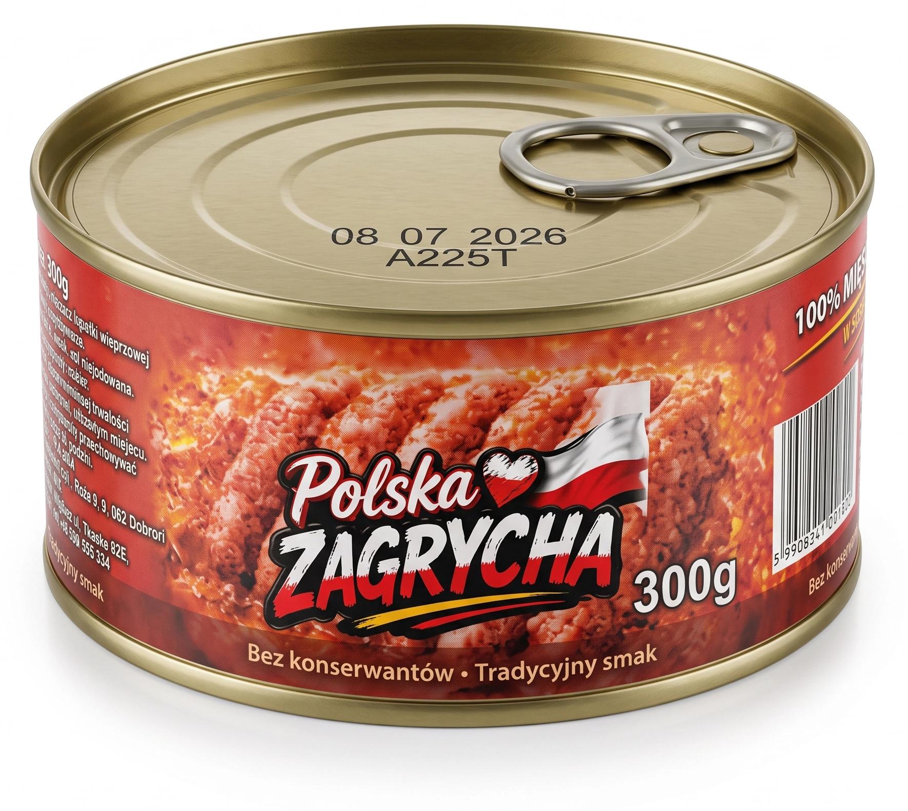 WEBAM Polnische Schweinefleisch-Konserve, 300G, Ohne Konservierungsmittel, Im Konsvenstrommel