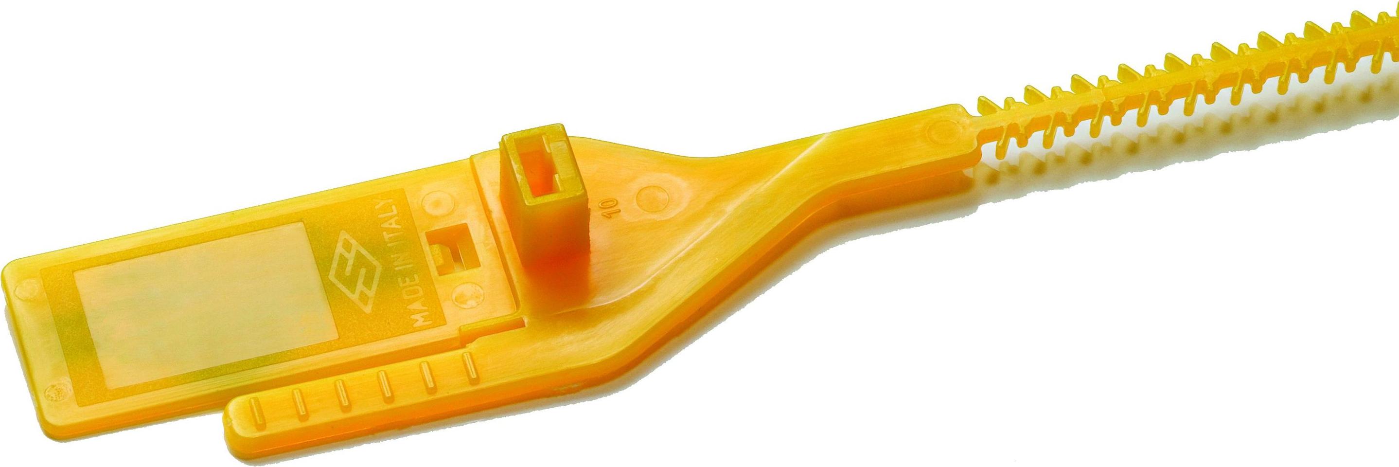 Heinz Hesse Sapi Sicherungsplombe, Gelb, SPY-Serie fortlaufende Nummerierung, 300 Stück SPY.P14.002