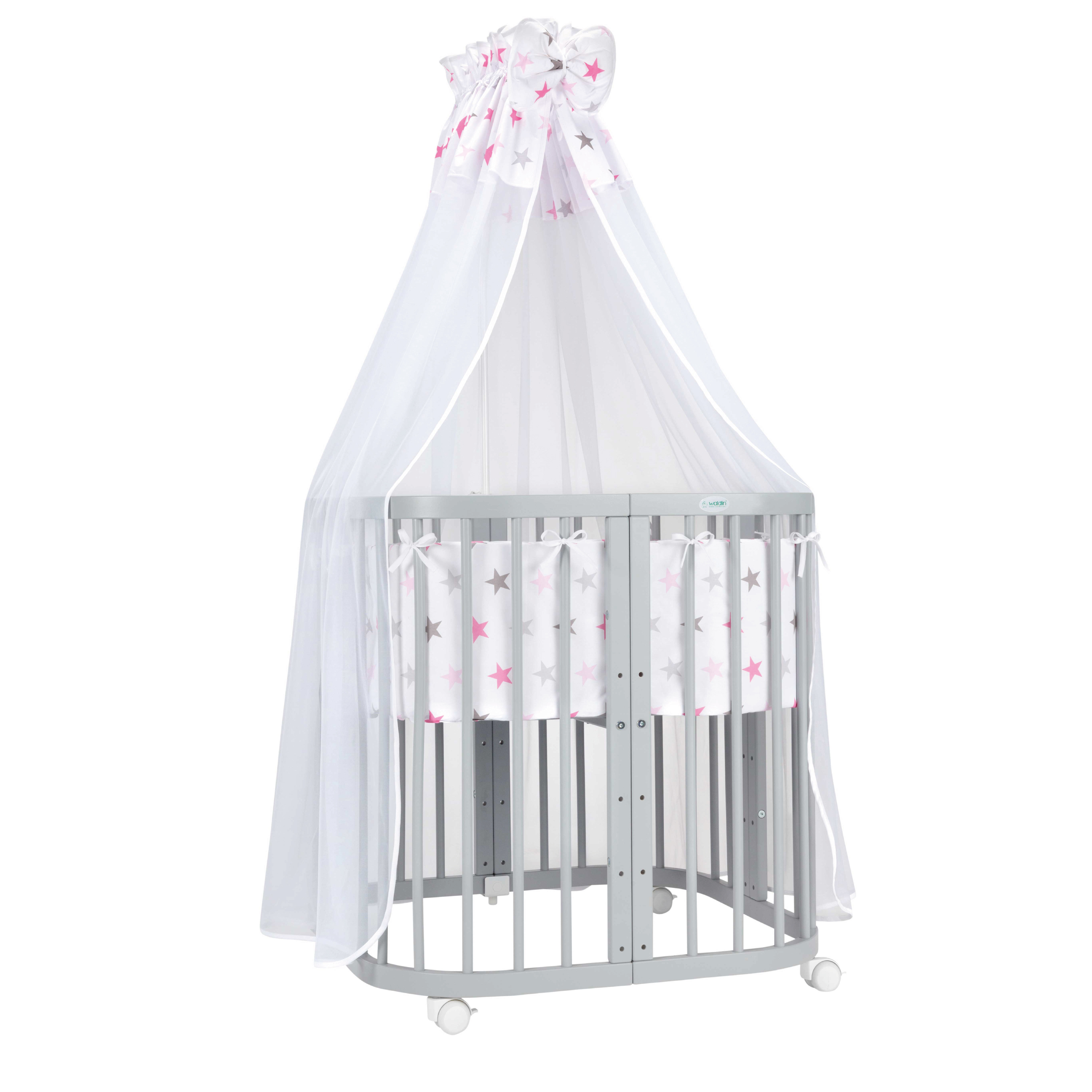 Drap-Housse Petit, pour lit bébé Waldin OWAL 7en1 - Linge de lit pour Enfants- Coton Facile d'entretien, Super Doux et résistant, Bleu