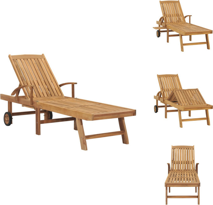 vidaXL Lehátko z masívneho teakového dreva - Lehátka