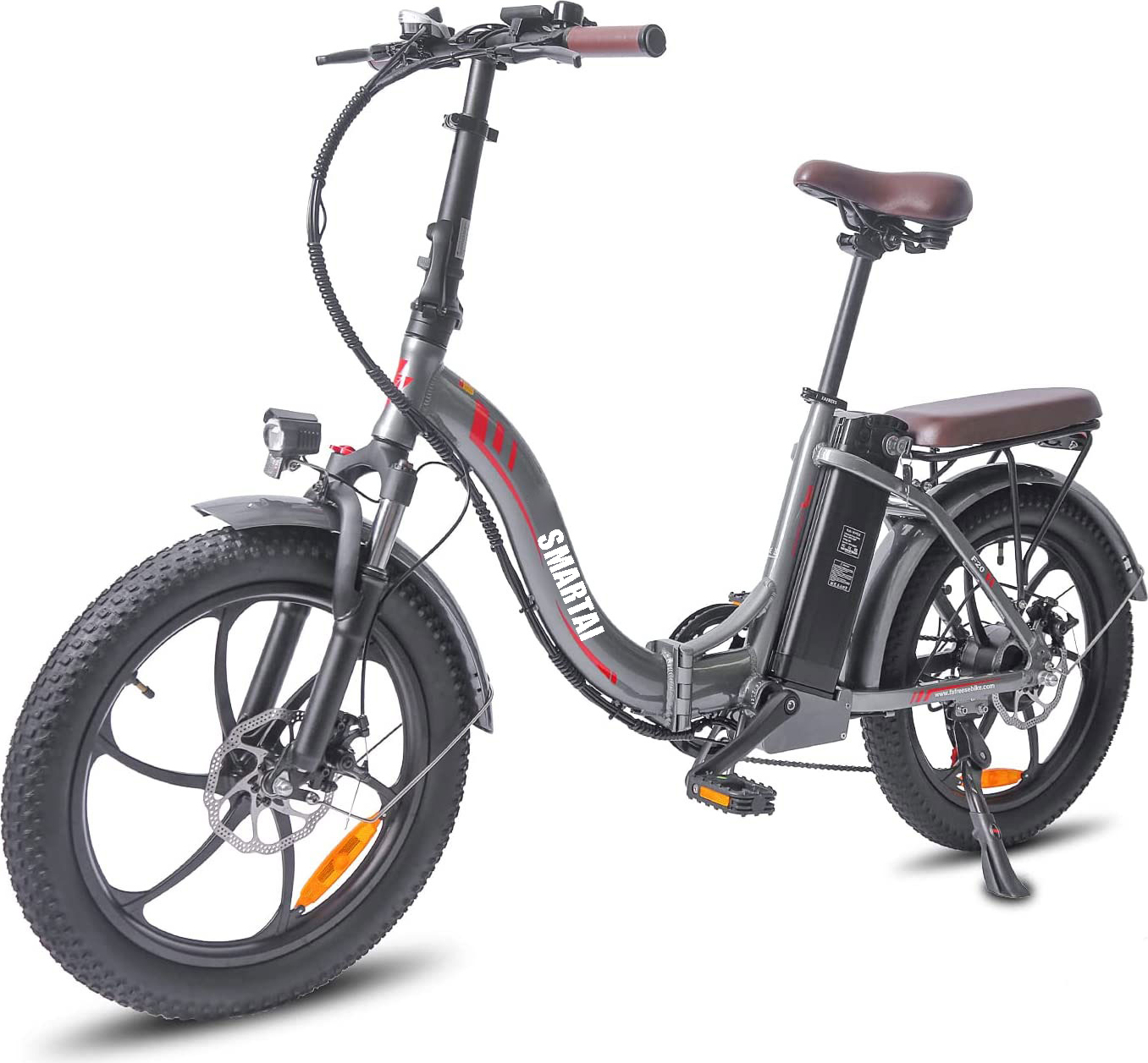 Skladací skladací bicykel 20 palcov, 36V 18AH batéria, 250W elektrický bicykel Fatbike ženy, Shimano 7S, horský bicykel muži, 25km/h, Electric CityBike šedá