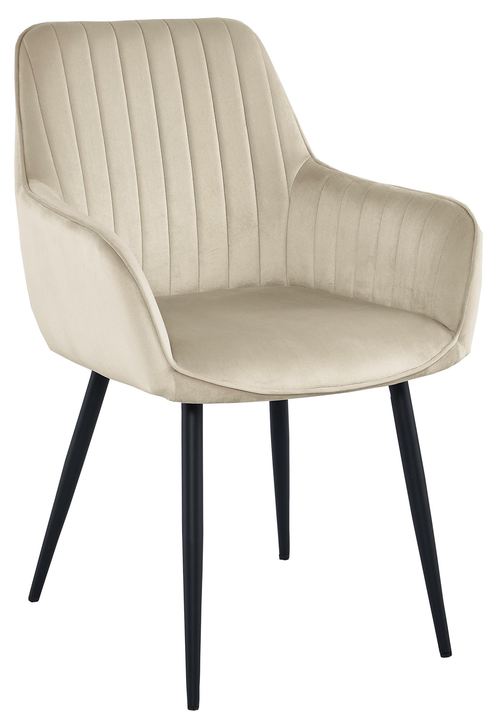 TEXTILOMANIE Esszimmerstuhl aus Samt SOLDEN, beige 3906_2-SOLDEN-MALX83