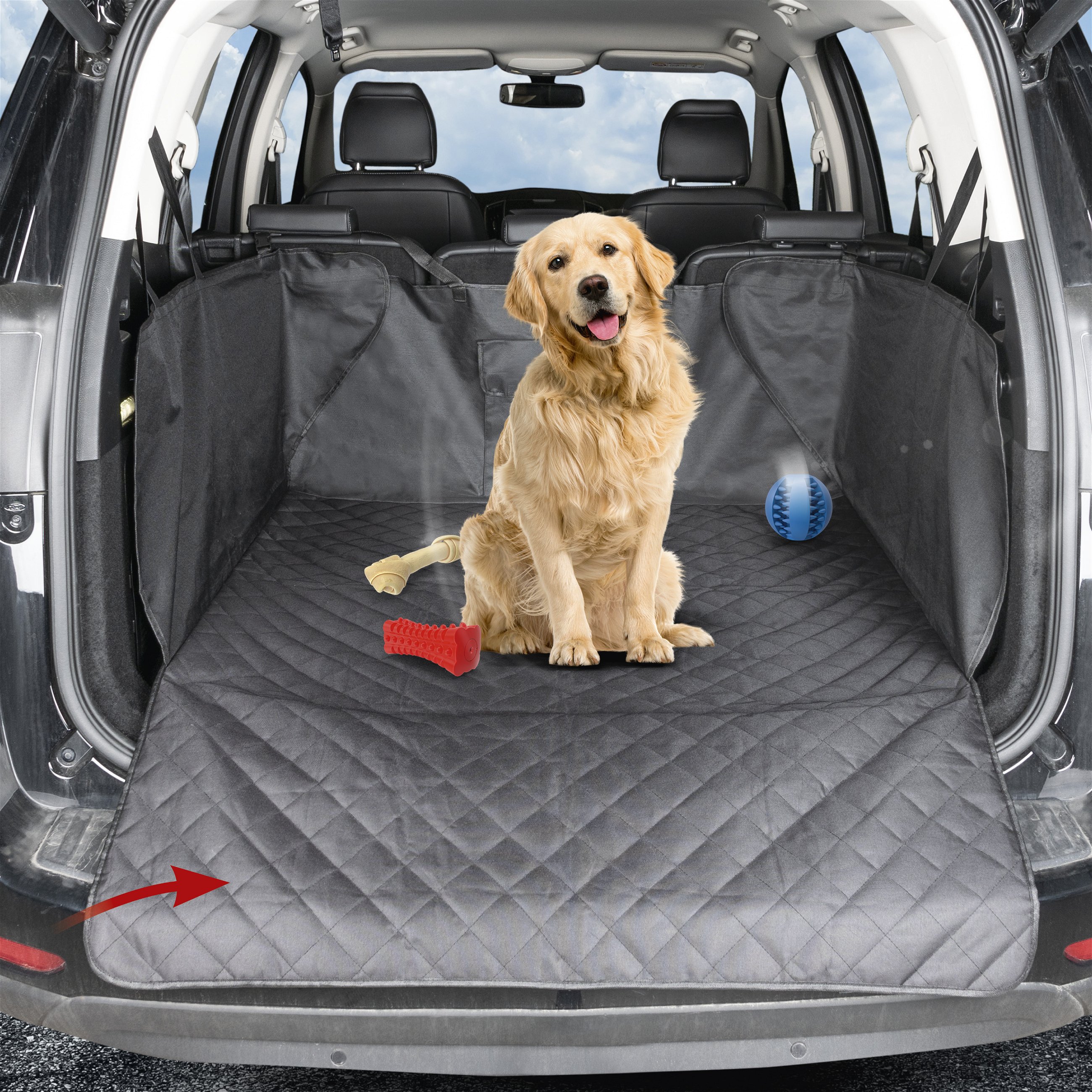 LovPet® 2in1 Hundedecke für Auto Rückbank & Kofferraum mit