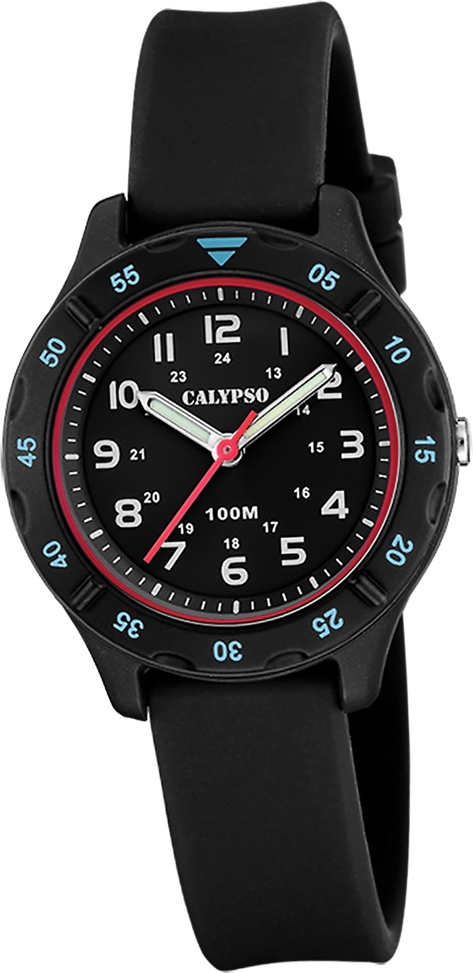 Calypso Kautschuk Jugend Kinder Uhr Analog Fashion Armbanduhr schwarz D2UK5847/4