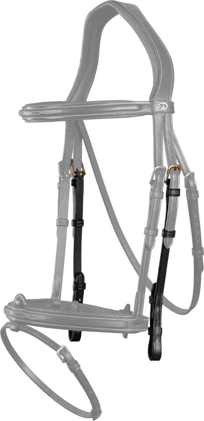 Dyon Backenstücke D-Collection, Größe:Warmblut, Farbe:braun DYO-DY03ABRF