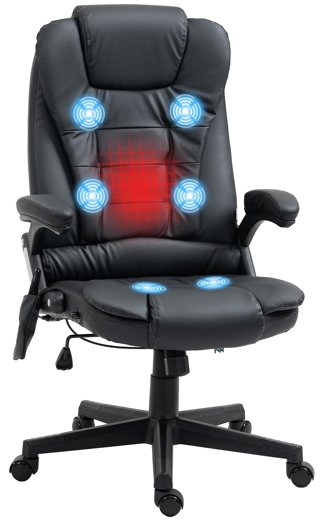 SUGIFT Bürostuhl Massagefunktion Ergonomisch Chefsessel Heizfunktion Liegefunktion 360°