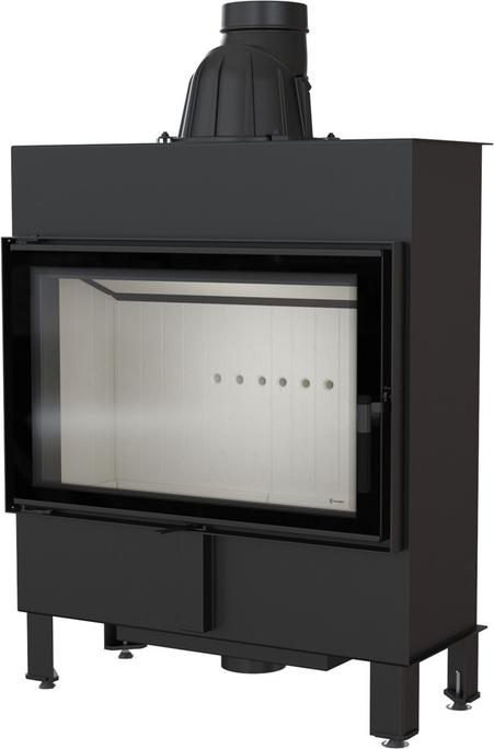 Oceľový krb KRATKI LUCY SLIM 10 kW Ø 160 samozatváracie dvierka