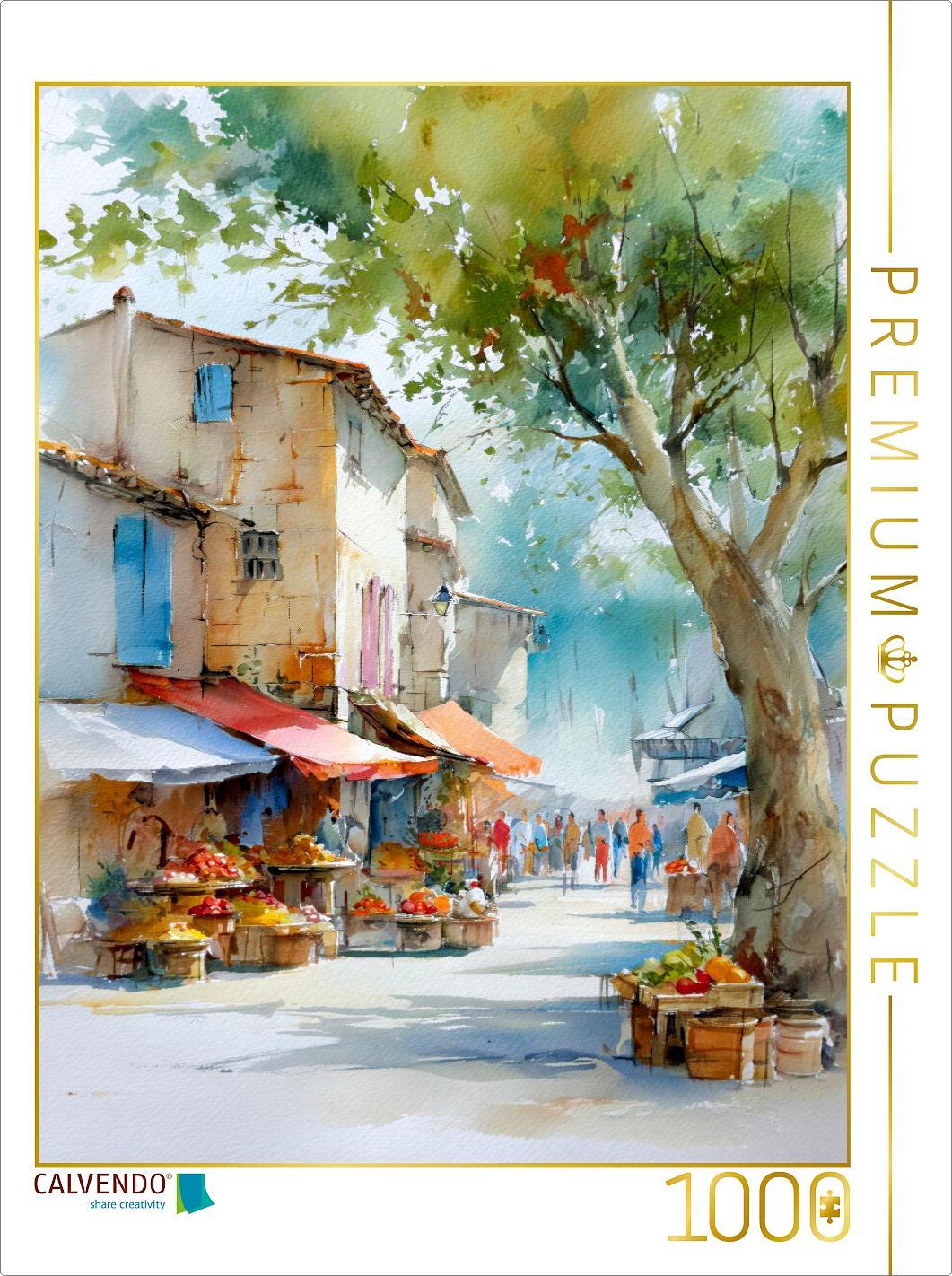 CALVENDO Puzzle Samstagmorgenmarkt mit frischen Köstlichkeiten | 1000 Teile Lege-Größe 64x48cm Foto-Puzzle für glückliche Stunden