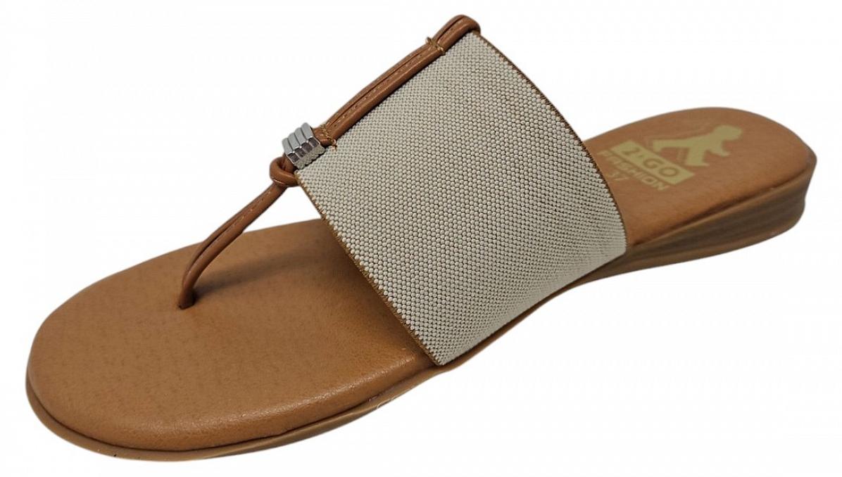 2 Go Fashion Zehentrenner Beige 8214702-4