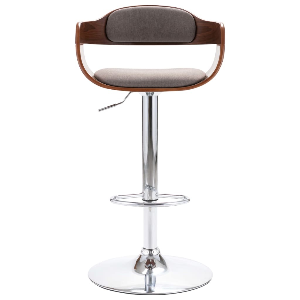 vidaXL Barhocker Sperrholz und Taupe Stoff 287408