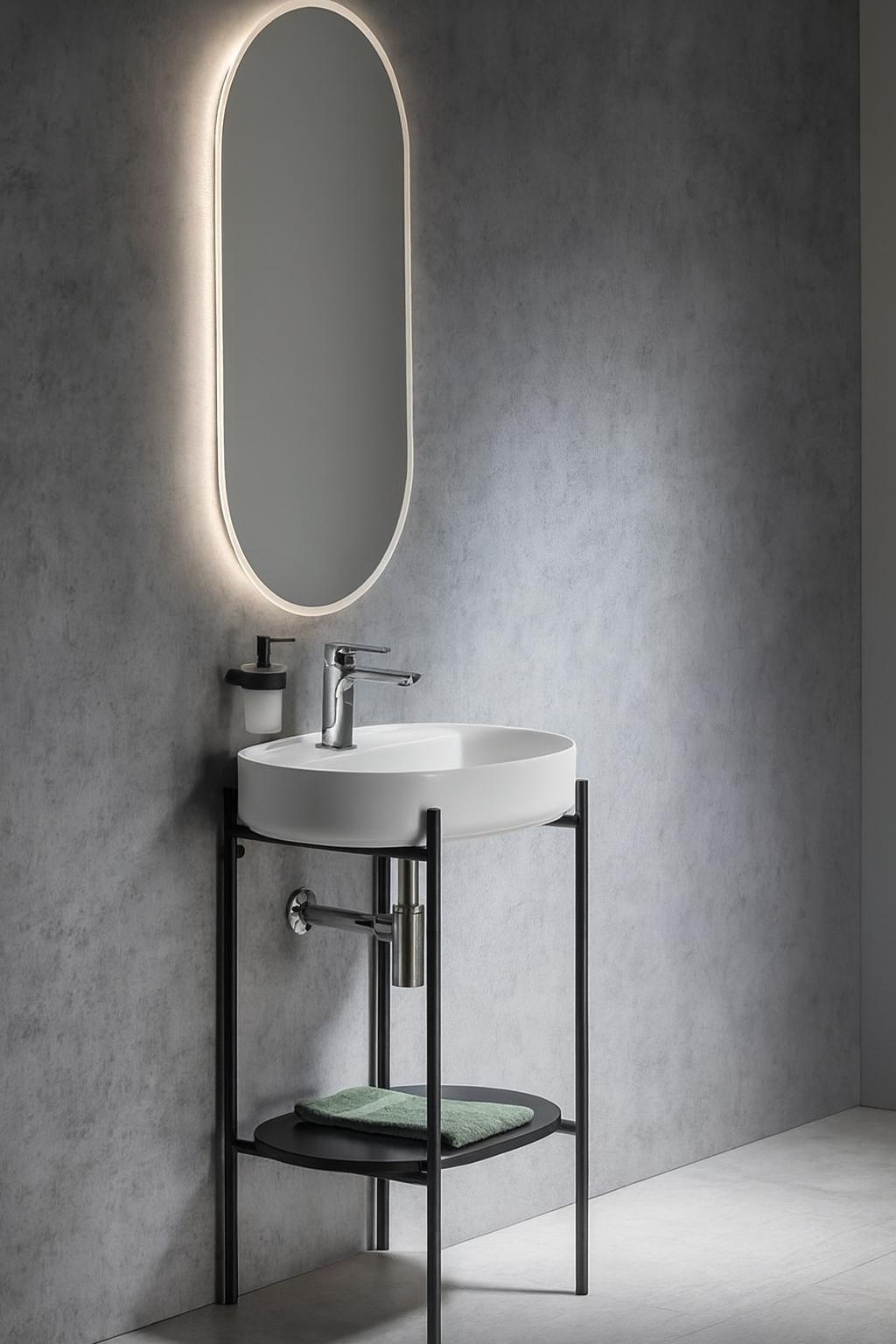 Sapho Badmöbel-Set PUNO 60, schwarz matt KSET-035