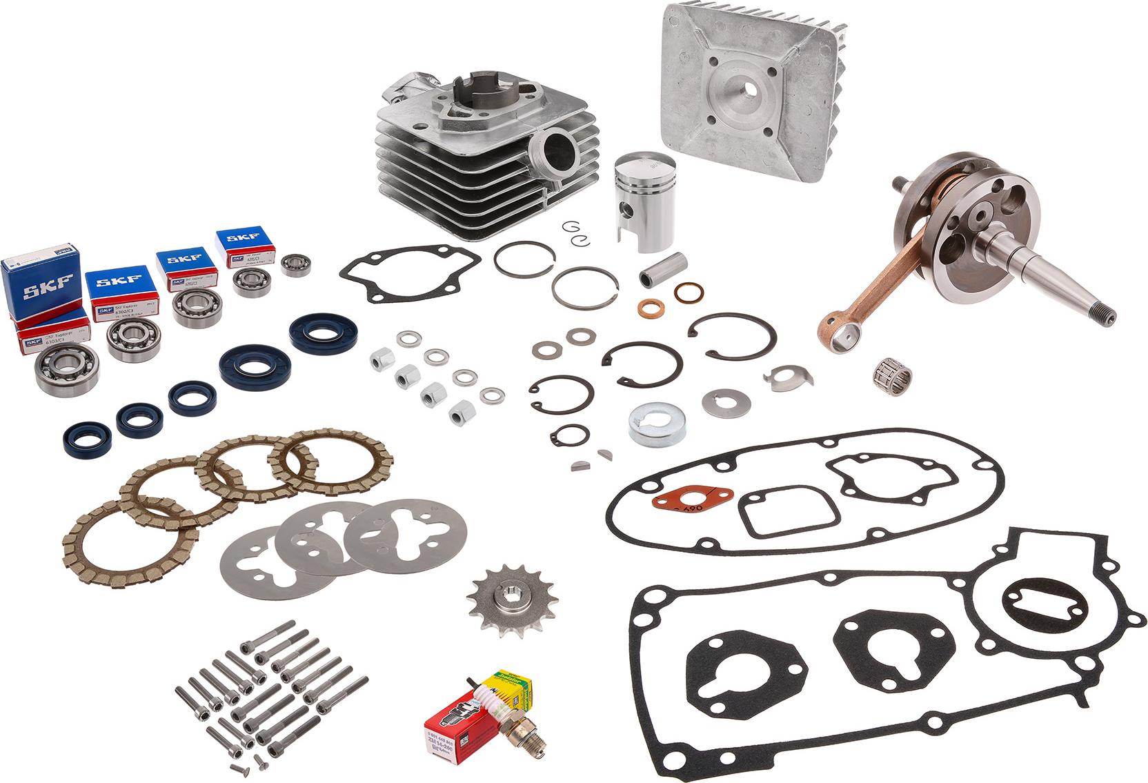 AKF Fahrzeugteile GmbH Set: alle Teile zur Regenerierung: Motor komplett - für Simson S50 GP10000416