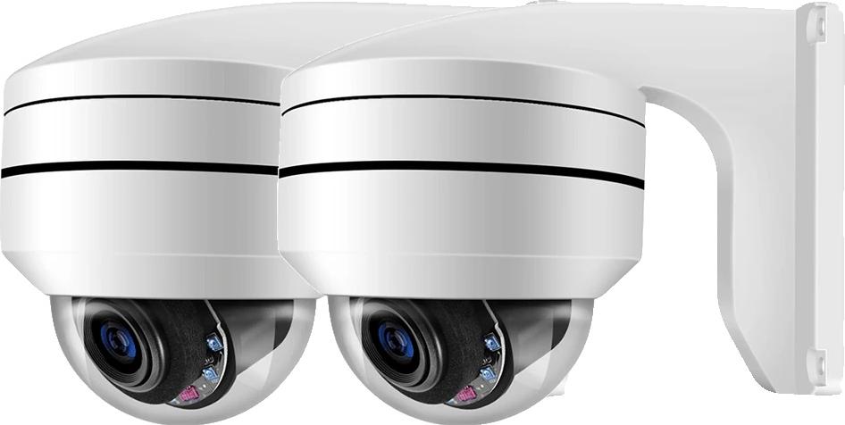 Bezpečnostný kamerový systém, rozlíšenie 8 MP, diaľkové ovládanie PTZ, 2 ks POE kamery, bez zástrčky, zástrčka EÚ
