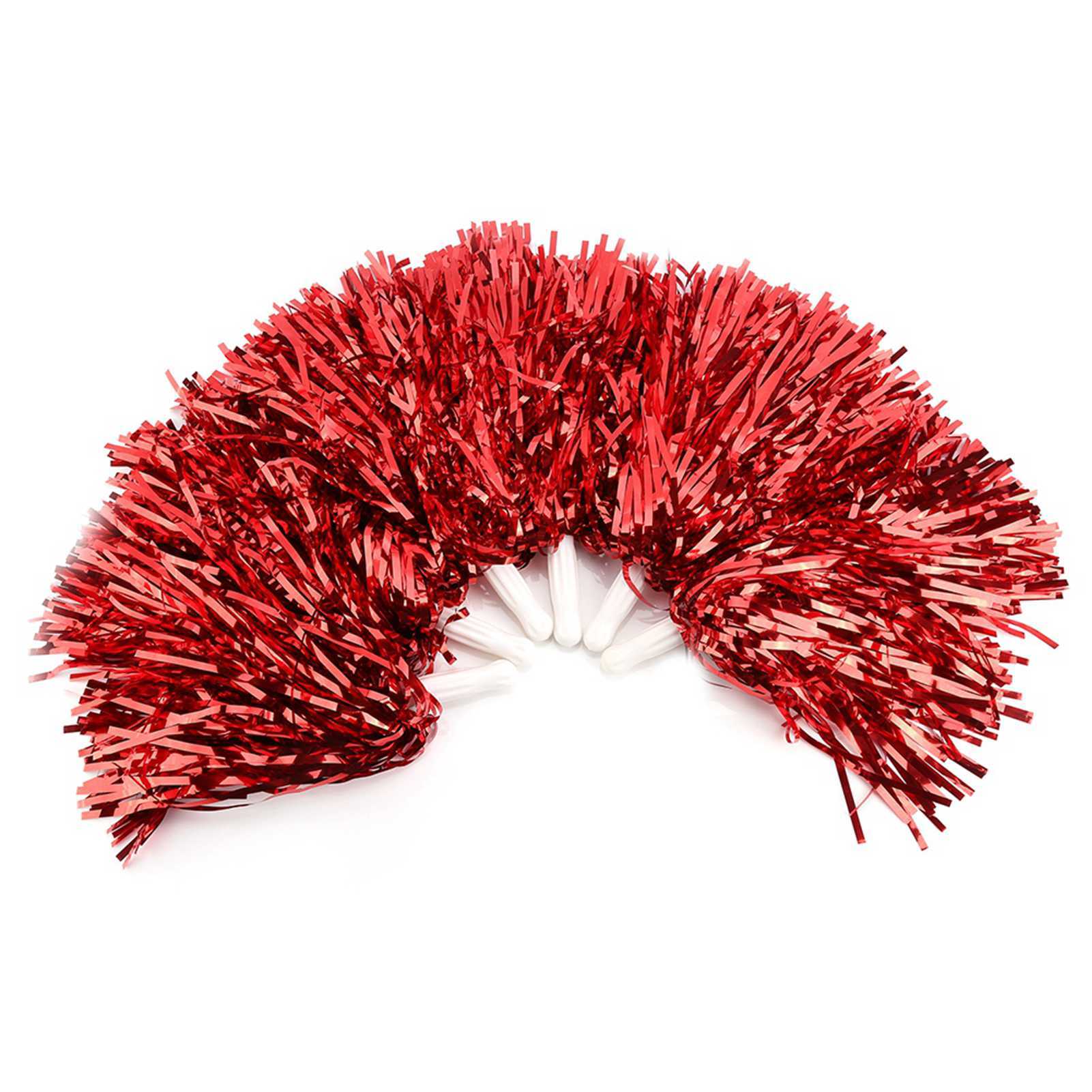 Gistuch Cheerleader Pompons, 6er-Set, Sport- & Party-Tanzzubehör, rot