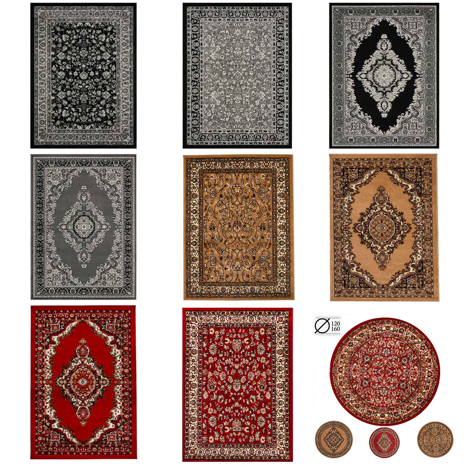 Klassisch Orient Teppich Orientalisch dicht gewebt Wohnzimmer Rot