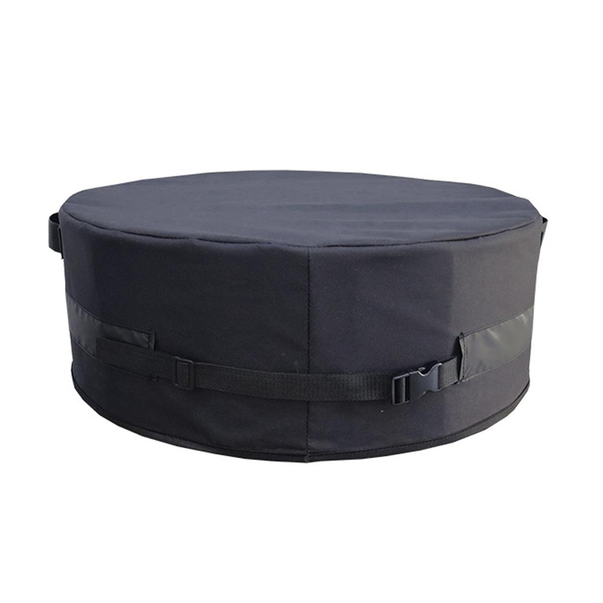 Dopwii Runde Feuerstellenabdeckung für 46/48/50 Zoll große Feuerstellen im Boden, 600D wasserdichtes und winddichtes Design für Feuerstellen im Freien KAUF-Wohn-HC1431-017