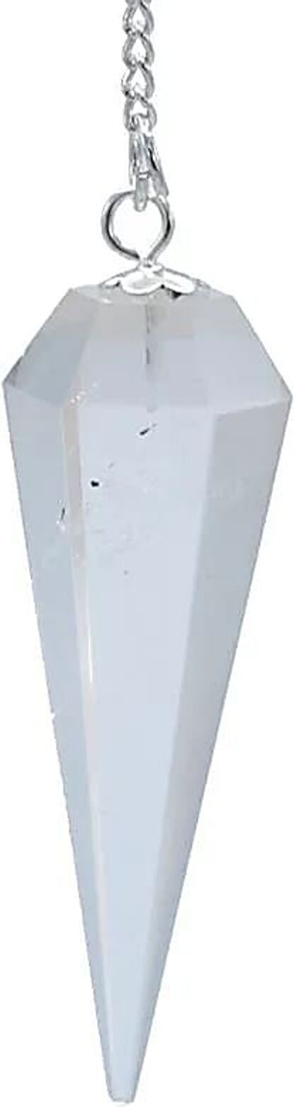 Bahadra Pendel Bergkristall mit Facette Spitze -- 3.5 cm