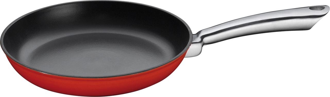 Bratpfanne Rot, Edelstahlgriff PROVENCE neuetischkultur