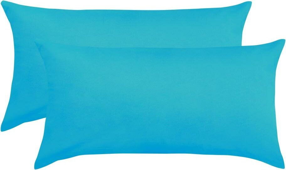 Bettwaren-Shop Single Jersey Kissenbezug Ulm 2er Pack 40x80 cm türkis