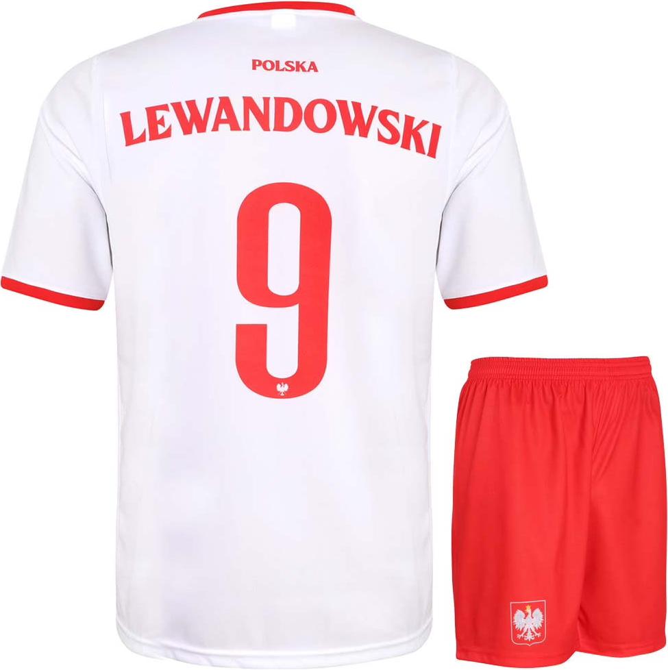 Kingdo Polen Lewandowski Fußball Trikot Set - Kinder und Erwachsene - XL pol-lew-kit-XL