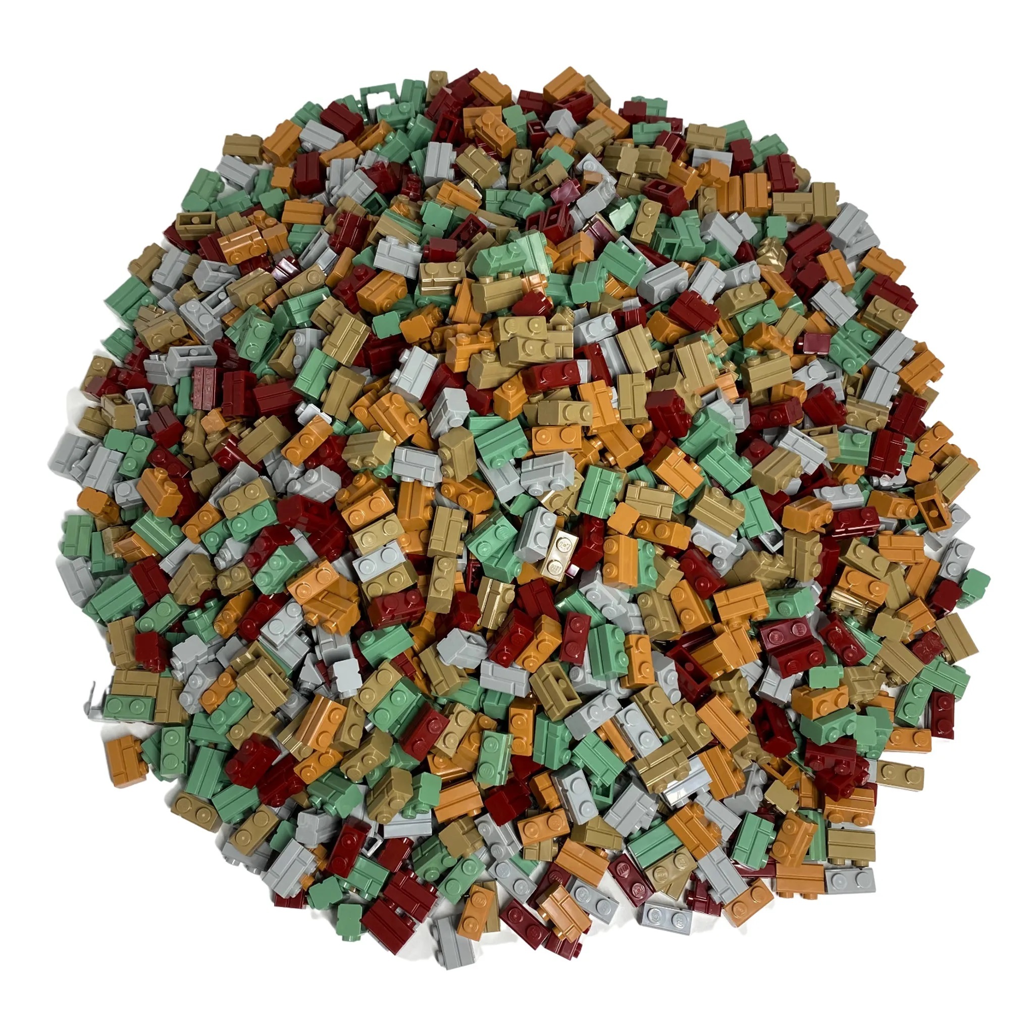 LEGO® 1x2 kocky na stenu Vysoká zmiešaná farba - 98283 NOVINKA! Množstvo 100x