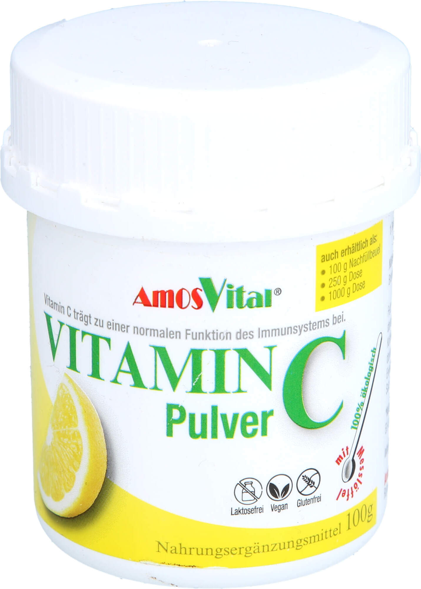 AMOSVITAL GmbH AmosVital Vitamin C Pulver, 100 g Pulver 03286592