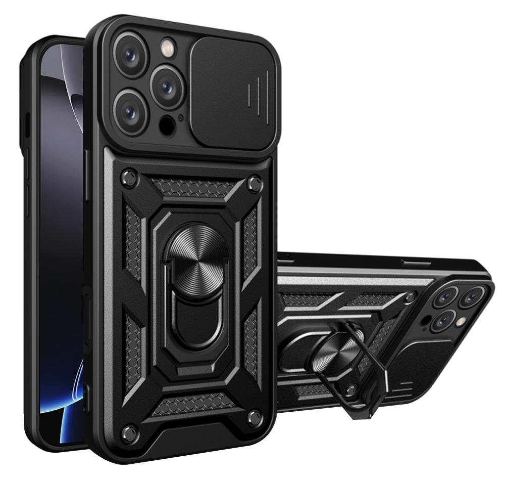 Techsuit Camshield Back Cover Hlle fr Apple iPhone 16 Pro Max - Schwarz Techsuit Camshield Back Cover Hülle für Apple iPhone 16 Pro Max