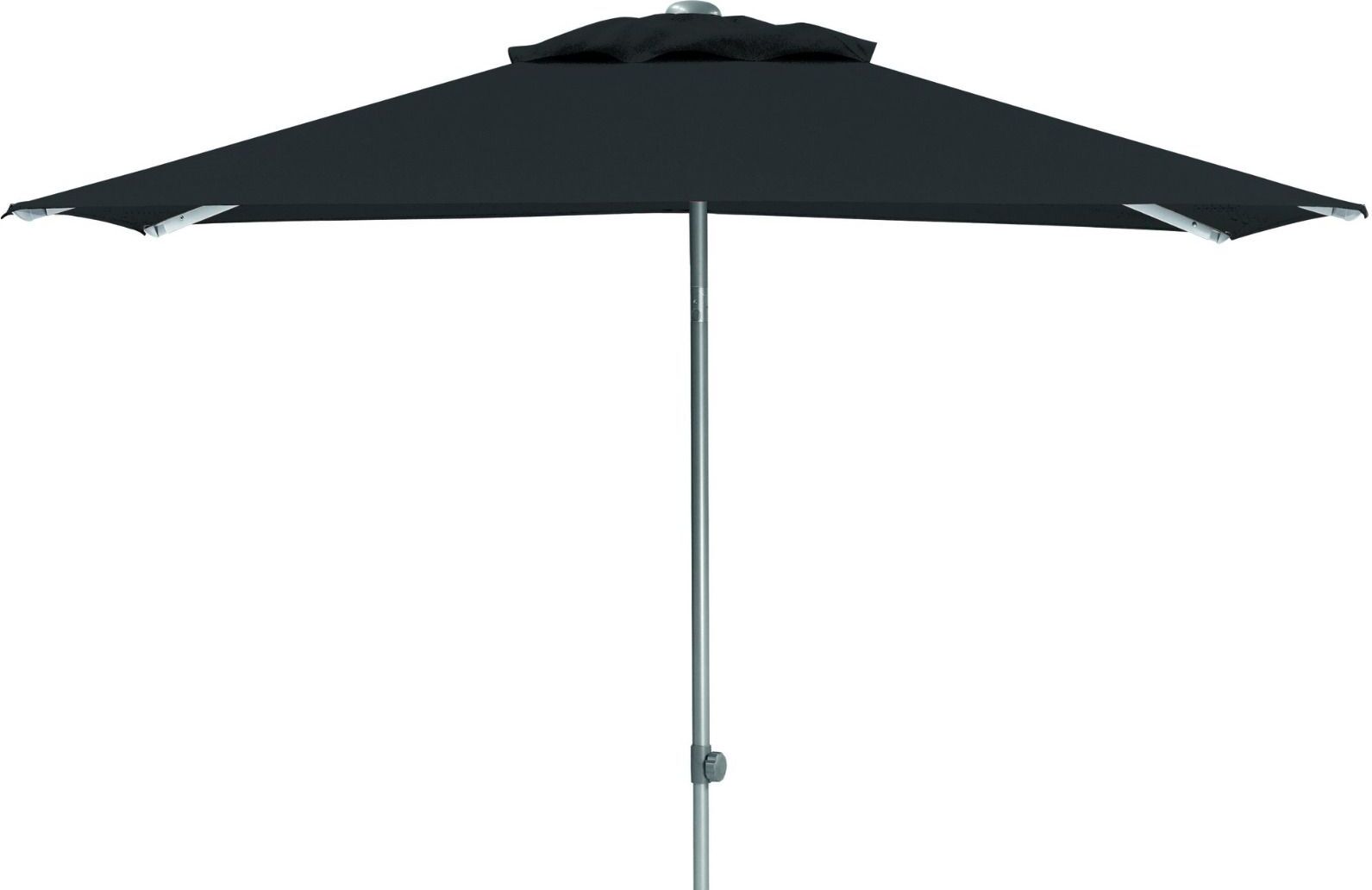 Kettler EASY PUSH Stockschirm, 210cm x 150cm, UPF 50+, mit PolyurethanBeschichtung silber / anthrazit 0306015-0700