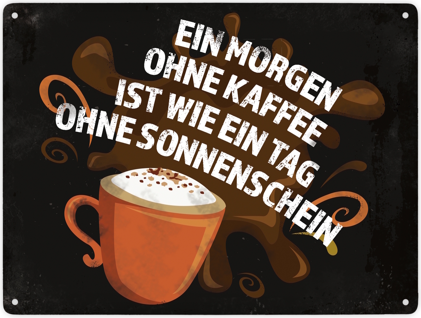 speecheese Metallschild XXL Schild Blechschild Aluminiumschild Emailleschild